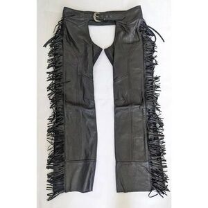 Harley Davidson Women's Boone Fringed Leather Chaps Size Large